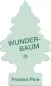 Preview: Wunderbaum Frosted Pine Original Duftbaum zum Aufhängen mit frostigem Kiefernduft sowie Pfefferminze- und Lavendelnoten - Ohne Verpackung
