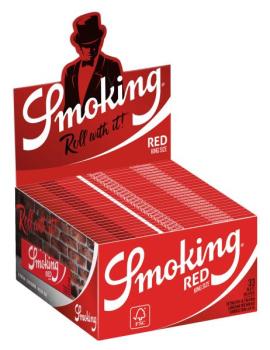 Preview: Smoking King Size Red Longpapers – 33 Blättchen, 108×52 mm, pflanzliche Gummierung