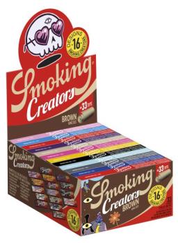 Preview: Smoking Brown Creators King Size + Tips – ungebleichte Longpapers 108×44 mm mit 33 Blättchen & 33 Filtertips (Sonderedition)