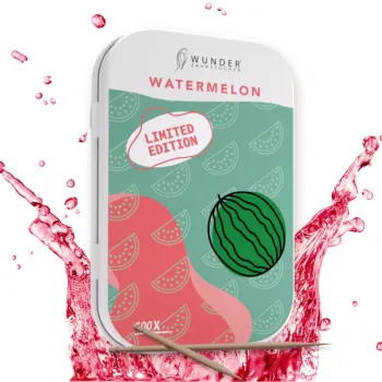 Wunder Zahnstocher Wassermelone in der Dose mit 100 aromatisierten Zahnstochern und fruchtigem Wassermelonen-Geschmack