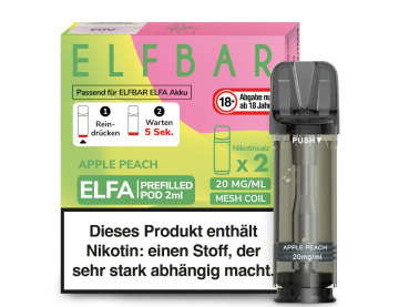 ELFA Pod Apple Peach – 2 vorbefüllte Pods à 2 ml (20 mg) mit Mesh-Coil