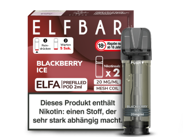 ELFA Pods Blackberry Ice – 2 vorbefüllte Pods à 2 ml (20 mg) mit Mesh-Coil