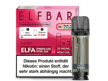 ELFA Pods Cherry – 2 vorbefüllte Pods à 2 ml (20 mg) mit Mesh-Coil