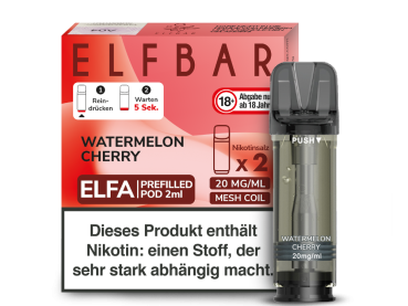 Elfbar ELFA Pods Watermelon Cherry – 2×2 ml 20 mg vorgefüllte Pods für ELFA & ELFA Pro