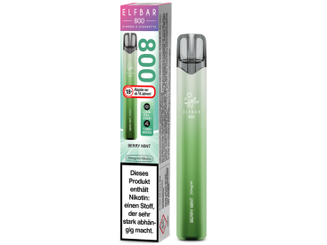 Elfbar 800 Berry Mint Einweg Vape mit Beerenmix und Minznote, vorbefüllt mit 2 ml Nikotinsalz-Liquid