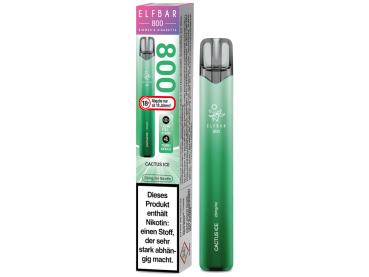 Elfbar 800 Cactus Ice – Einweg E-Zigarette mit 2 ml, 20 mg und bis zu 800 Zügen