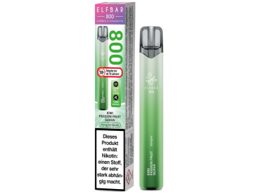 Elfbar 800 Kiwi Passion Fruit Guava – Einweg E-Zigarette mit 2 ml, 20 mg und bis zu 800 Zügen bei Emma Trade