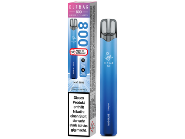 Elfbar 800 Mad Blue – Einweg E-Zigarette mit 2 ml, 20 mg und bis zu 800 Zügen bei Emma Trade