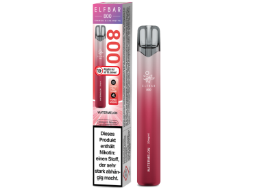 Elfbar 800 Watermelon – Einweg E-Zigarette mit 2 ml, 20 mg und bis zu 800 Zügen bei Emma Trade