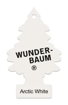 Preview: Wunderbaum Arctic White Original Duftbaum zum Aufhängen mit frischem, cleanem Duft und zitrischen Noten - Ohne Verpackung