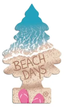Preview: Wunderbaum Beach Days Original Duftbaum zum Aufhängen in Baumform für Auto und Räume - Ohne Verpackung