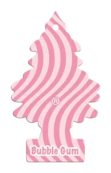 Preview: Wunderbaum Bubble Gum Original Duftbaum zum Aufhängen in Baumform mit süß-fruchtigem Kaugummi-Duft - Ohne Verpackung
