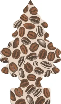 Preview: Wunderbaum Café Original Duftbaum zum Aufhängen mit Kaffeeduft sowie Sahne- und Vanillenote - Ohne Verpackung