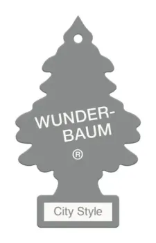 Preview: Wunderbaum City Style Original Duftbaum zum Aufhängen in Baumform mit urban-würzigem Duft fürs Auto und Zuhause - Ohne Verpackung