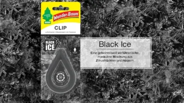 Preview: Wunderbaum Clip Black Ice Duftclip zum Anclipsen mit markant-frischem Black-Ice-Duft für Auto, Büro oder Zuhause - Beschreibung