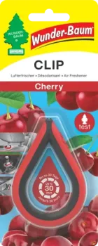 Wunderbaum Clip Cherry Duftclip zum Anclipsen mit fruchtigem Kirschduft für Auto und kleine Räume - Mit Verpackung