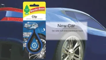 Preview: Wunderbaum Clip New Car Duftclip zum Anclipsen mit Neuwagen-Duft für Auto und kleine Räume - Beschreibung