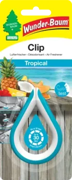 Wunderbaum Clip Tropical Duftclip zum Anclipsen mit tropisch-fruchtigem Duft für Auto und kleine Räume - Mit Verpackung
