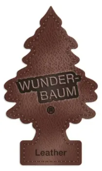 Preview: Wunderbaum Echtleder Original Duftbaum zum Aufhängen mit Lederduft sowie Zedernholz- und Moschusnote - Ohne Verpackung
