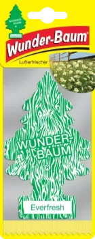 Wunderbaum Everfresh Original Duftbaum zum Aufhängen in Baumform mit frischem, cleanem Duft für Auto und Zuhause - Mit Verpackung