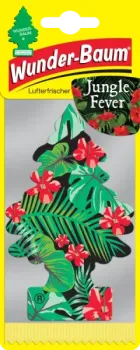Wunderbaum Jungle Fever Original Duftbaum zum Aufhängen in Baumform mit exotisch-blumigem Duft (Hibiskus, Jasmin, Lilien) - Mit Verpackung