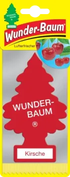Wunderbaum Kirsche Original Duftbaum zum Aufhängen in Baumform mit süß-fruchtigem Kirschduft für Auto und Zuhause - Mit Verpackung