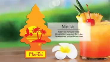 Preview: Wunderbaum Mai Tai Original Duftbaum zum Aufhängen mit Rum- und Zitrusduft für Auto und Zuhause - Beschreibung