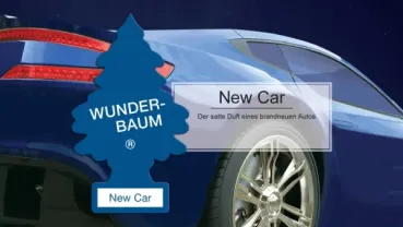Preview: Wunderbaum New Car Original Duftbaum zum Aufhängen in Baumform mit Neuwagen-Duft für Auto und Innenräume - Beschreibung