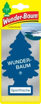 Wunderbaum Sportfrische Original Duftbaum zum Aufhängen in Baumform mit frisch-sportlichem Duft für Auto und Innenräume - Mit Verpackung