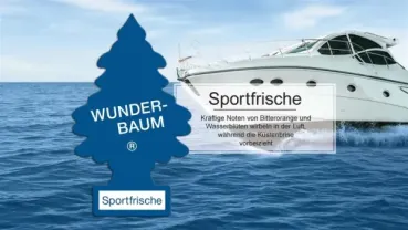 Preview: Wunderbaum Sportfrische Original Duftbaum zum Aufhängen in Baumform mit frisch-sportlichem Duft für Auto und Innenräume - Beschreibung