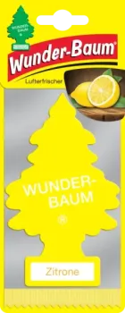 Wunderbaum Zitrone Original Duftbaum zum Aufhängen in Baumform mit frischem Zitronenduft für Auto und Zuhause - Mit Verpackung