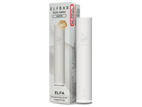 ELFA Akku Weiß – Elfbar Basisgerät mit 500 mAh und USB-C