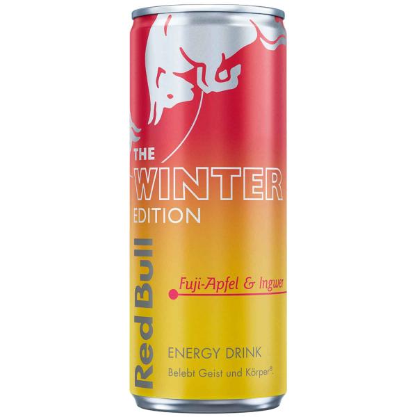 Red Bull Winter Edition 2025 Fuji-Apfel & Ingwer 0,25-l-Einwegdose – limitierte Winter-Edition im handlichen Format, ideal gut gekühlt.