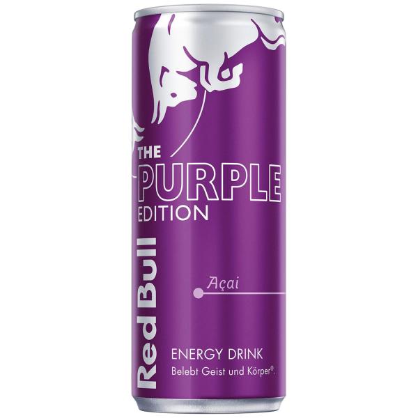 Red Bull Purple Edition Açai 0,25-l-Einwegdose – Red-Bull-Edition mit Açai-Geschmack im handlichen Format, ideal gut gekühlt.