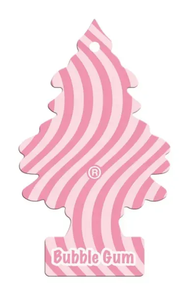 Wunderbaum Bubble Gum Original Duftbaum zum Aufhängen in Baumform mit süß-fruchtigem Kaugummi-Duft - Ohne Verpackung