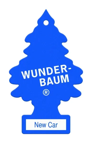 Wunderbaum New Car Original Duftbaum zum Aufhängen in Baumform mit Neuwagen-Duft für Auto und Innenräume - Ohne Verpackung
